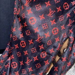 Black and Red LV Durag